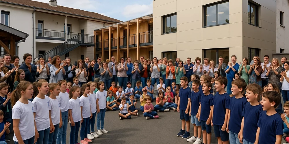 a l ecole notre dame les lilas bataille de chorales