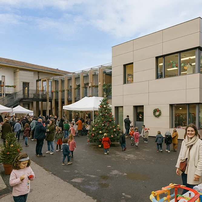 fete brocante et sapin