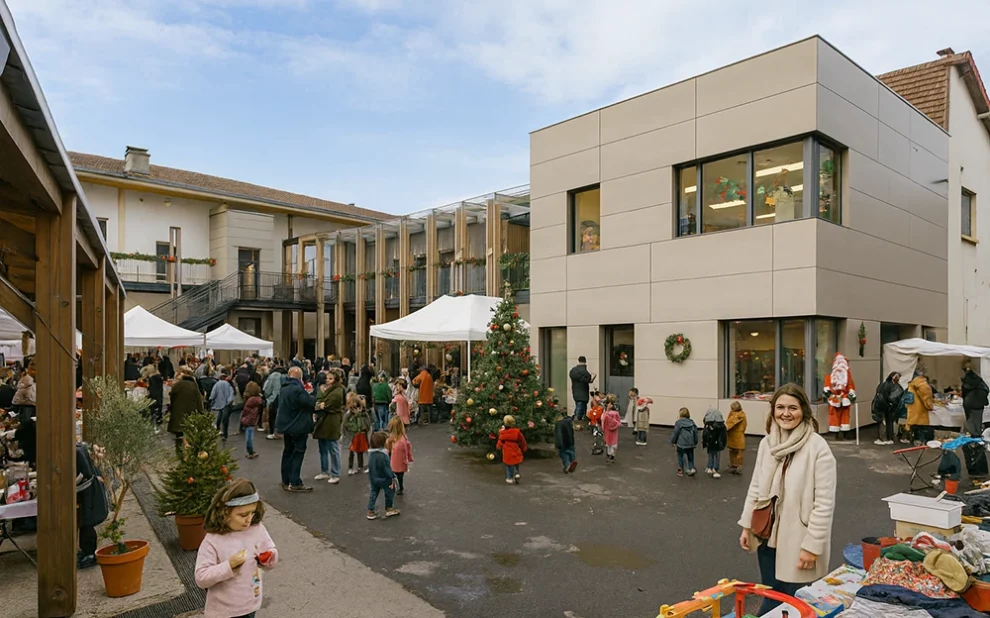 fete brocante et sapin